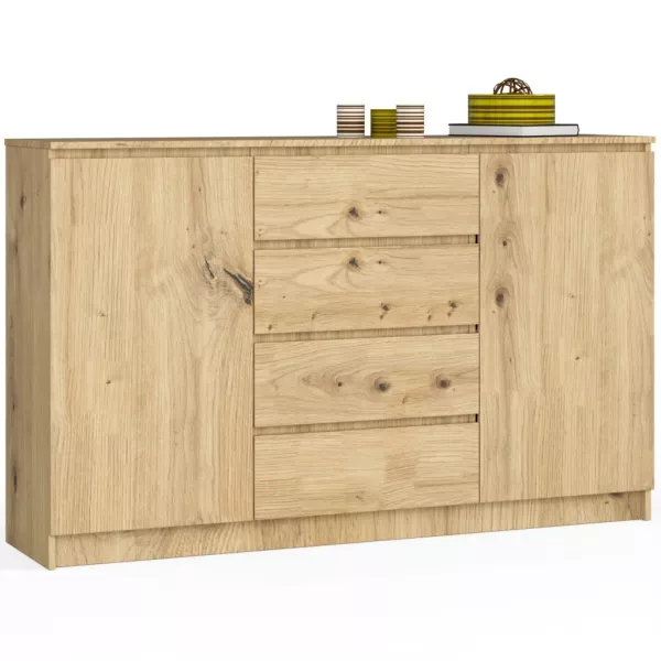 Komoda do sypialni, 4 szuflady, CANTO, 160x40x99, artisan, mat | TYLETEGOTU 965380