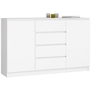 Komoda do sypialni, 4 szuflady, CANTO, 160x40x99 cm, biel, mat | TYLETEGOTU 965392 Komoda do sypialni, 4 szuflady, CANTO, 160x40x99 cm, biel, mat | TYLETEGOTU 965392