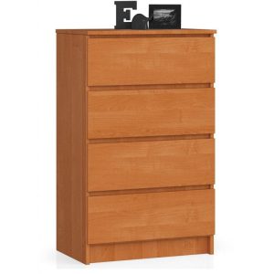 Komoda do sypialni, 4 szuflady, STILO, 60x40x99 cm, olcha, mat | TYLETEGOTU 988823 Komoda do sypialni, 4 szuflady, STILO, 60x40x99 cm, olcha, mat | TYLETEGOTU 988823