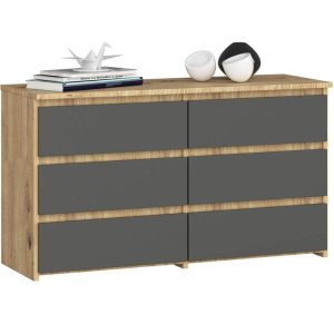 Komoda do sypialni, 6 szuflad, STILO, 100x35x57, artisan, mat | TYLETEGOTU 834195 Komoda do sypialni, 6 szuflad, STILO, 100x35x57, artisan, mat | TYLETEGOTU 834195