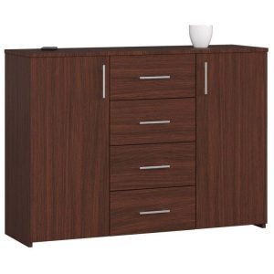 Komoda do sypialni, drzwi, szuflady, LENA, 110x35x80, wenge | TYLETEGOTU 983929