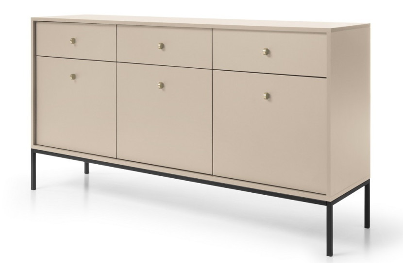 Komoda do sypialni MONAKO MKSZ154 - beż + stelaż czarny 309846