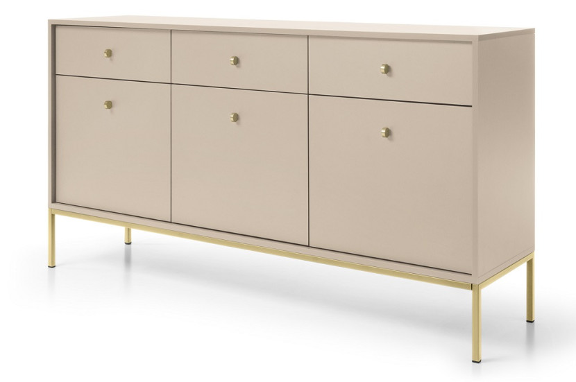 Komoda do sypialni MONAKO MKSZ154 - beż + stelaż złoty 309844