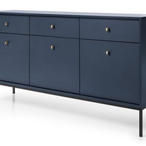 Komoda do sypialni MONAKO MKSZ154 – granat + stelaż czarny 309848 Komoda do sypialni MONAKO MKSZ154 – granat + stelaż czarny 309848
