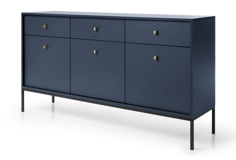 Komoda do sypialni MONAKO MKSZ154 - granat + stelaż czarny 309848