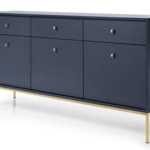 Komoda do sypialni MONAKO MKSZ154 – granat + stelaż złoty 309843
