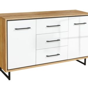 Komoda do sypialni Porto 138 cm biała 3 szuflady HIT SEZONU 857119