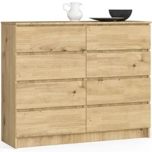 Komoda do sypialni, STILO, 8 szuflad, 120x40x99, dąb artisan | TYLETEGOTU 988906 Komoda do sypialni, STILO, 8 szuflad, 120x40x99, dąb artisan | TYLETEGOTU 988906