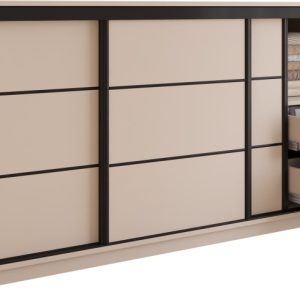 Komoda do sypialni z drążkiem 200 cm LOFT beż piaskowy 702271