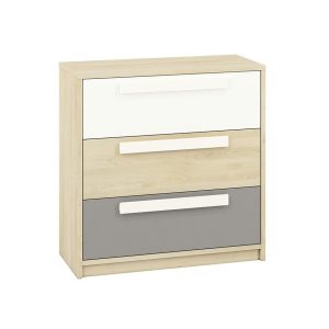 Komoda DOT 92 buk/biała/szara 276571
