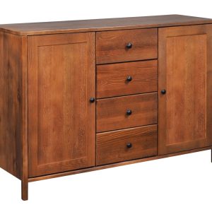 Komoda drewniana 143 cm Prestige z 2 drzwiami i 4 szufladami kasztan 511233