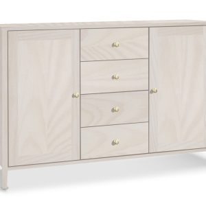 Komoda drewniana 4 szuflady 2 drzwi Colorado Gold IV, kolor bielony 669934 Komoda drewniana 4 szuflady 2 drzwi Colorado Gold IV, kolor bielony 669934