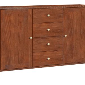 Komoda drewniana 4 szuflady 2 drzwi Colorado Gold IV, kolor kasztan 669927 Komoda drewniana 4 szuflady 2 drzwi Colorado Gold IV, kolor kasztan 669927