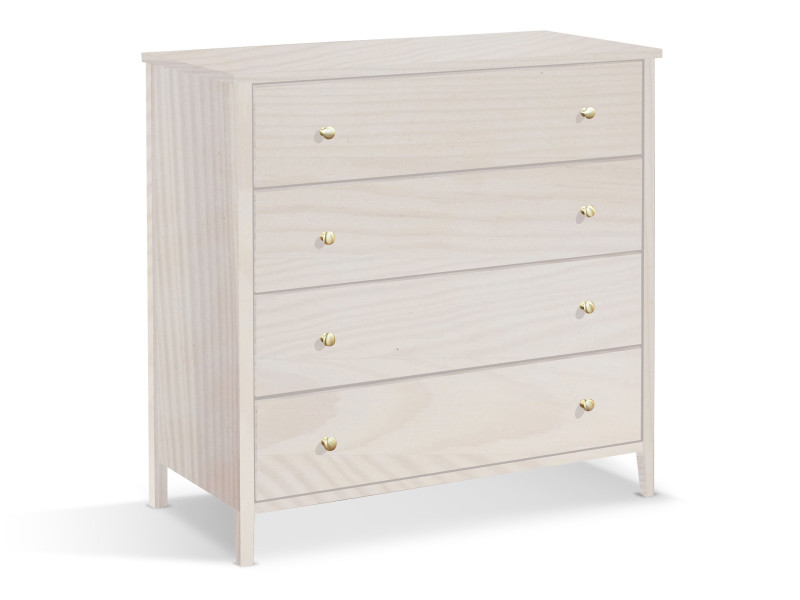 Komoda drewniana COLORADO GOLD II, kolor bielony 550842