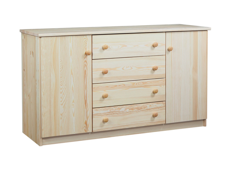 Komoda drewniana II EKO, kolor sosna naturalna lakierowana 290656