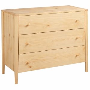 Komoda drewniana Lugano 3 szuflady, kolor sosna naturalna lakierowana 937662 Komoda drewniana Lugano 3 szuflady, kolor sosna naturalna lakierowana 937662