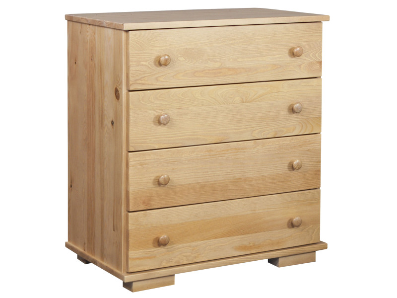 Komoda drewniana z 4 szufladami III MODERN, kolor dębowy 101629
