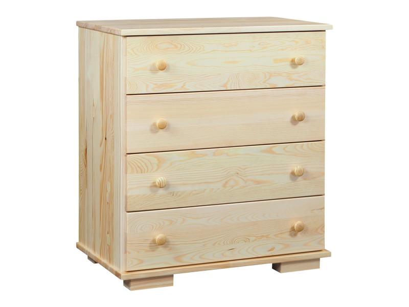 Komoda drewniana z 4 szufladami III MODERN, kolor sosnowy 312957