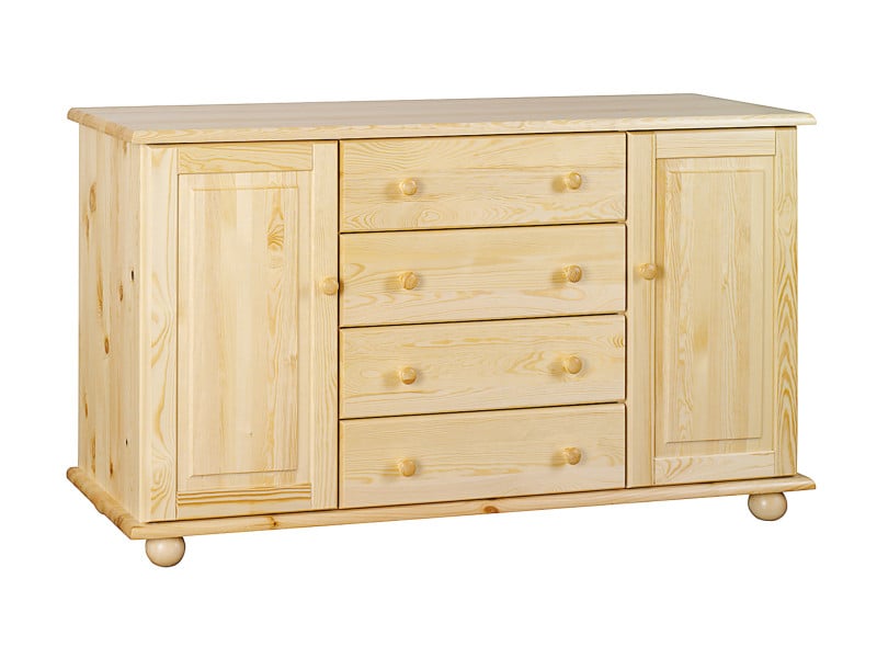 Komoda drewniana z szufladami ROXANA CLASSIC, kolor sosnowy 145359