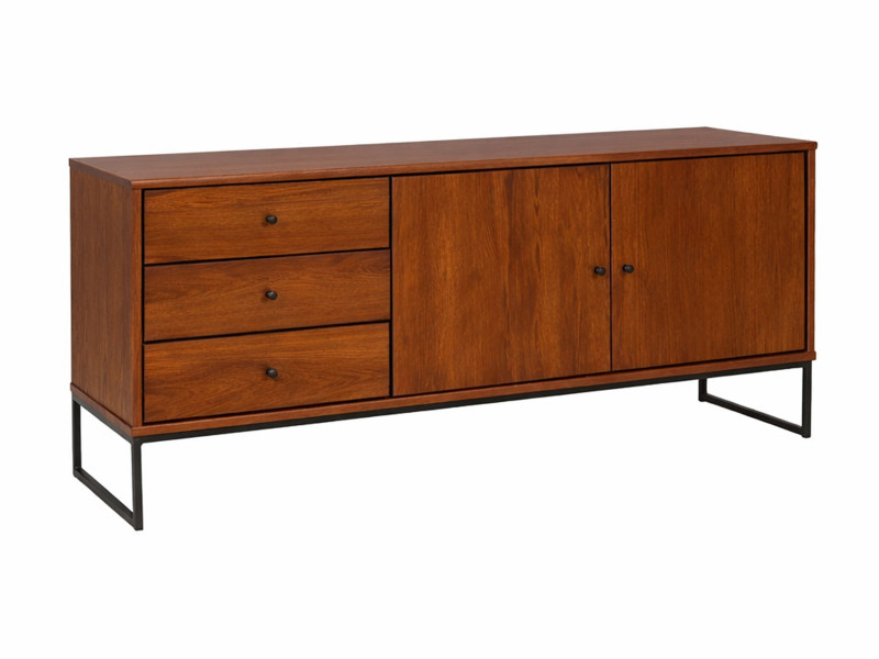 Komoda drewno i metal II MEGAN LOFT, kolor kasztan 359374