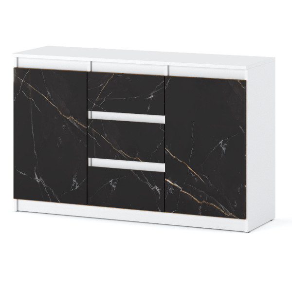 Komoda duża 120cm szafka 3 szuflady biały mat san sebastian 594881