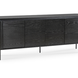 Komoda Duża Z Lamelami Drewniana Loft Do Salonu Sypialni Czarny Beck 200 cm 708062 Komoda Duża Z Lamelami Drewniana Loft Do Salonu Sypialni Czarny Beck 200 cm 708062