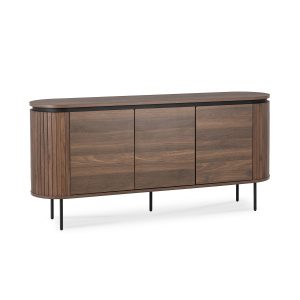 Komoda Duża Z Lamelami Drewniana Loft Do Salonu Sypialni Orzech Beck 160 cm 940177 Komoda Duża Z Lamelami Drewniana Loft Do Salonu Sypialni Orzech Beck 160 cm 940177