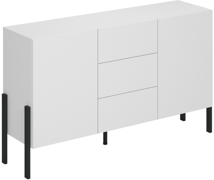 Komoda dwudrzwiowa 154 cm do salonu JUKON biała 754427