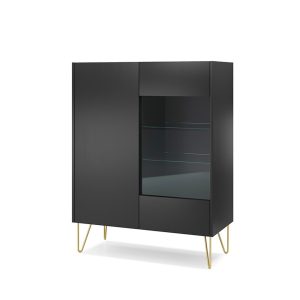 Komoda dwudrzwiowa Harmony czarna K-97 do salonu 351492 Komoda dwudrzwiowa Harmony czarna K-97 do salonu 351492