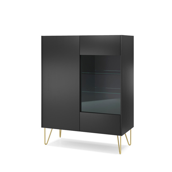 Komoda dwudrzwiowa Harmony czarna K-97 do salonu 351492
