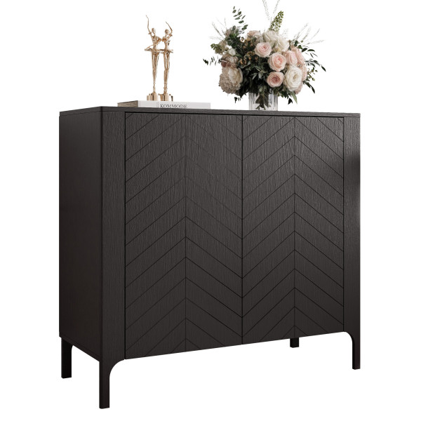 Komoda dwudrzwiowa LORIEN 103 cm czarna 704734