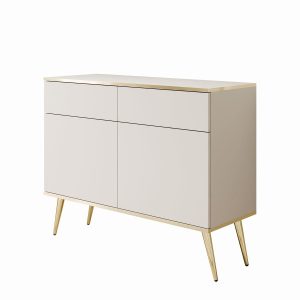 Komoda dwudrzwiowa OXFORD KSZ107 z szufladami, beżowy 858820 Komoda dwudrzwiowa OXFORD KSZ107 z szufladami, beżowy 858820