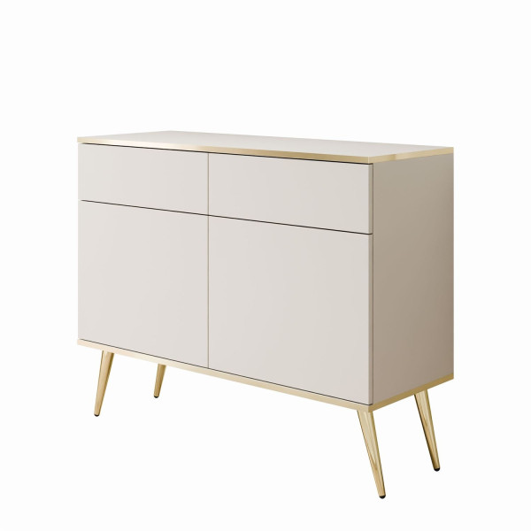 Komoda dwudrzwiowa OXFORD KSZ107 z szufladami, beżowy 858820