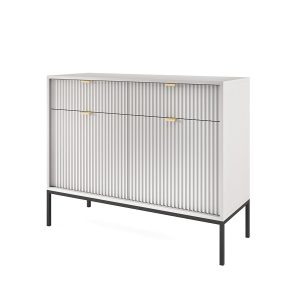 Komoda dwudrzwiowa Szara Nova KSZ104 Czarne nogi 318312 Komoda dwudrzwiowa Szara Nova KSZ104 Czarne nogi 318312