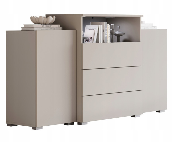Komoda dwudrzwiowa Urban 150 cm szuflady - kaszmirowy beż 989085