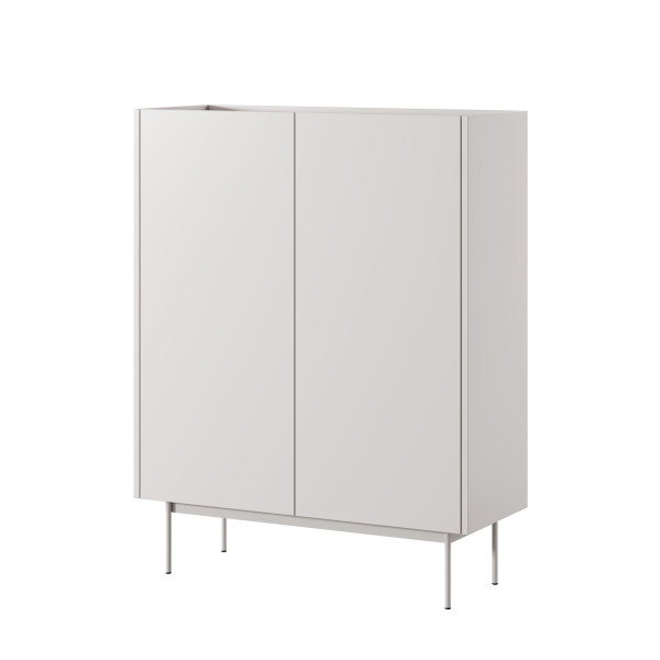 Komoda dwudrzwiowa wysoka COLOR 97 cm kaszmir jasny beżowy 324199