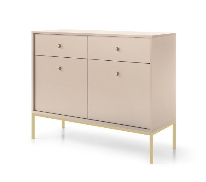 Komoda dwudrzwiowa z szufladami MOLLY 104 cm Beżowa 465934