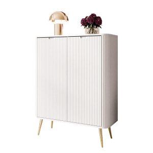 Komoda dwudrzwiowa ZAIRA K103 biała/złote 293468 Komoda dwudrzwiowa ZAIRA K103 biała/złote 293468