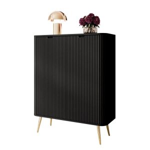 Komoda dwudrzwiowa ZAIRA K103czarna/ złote 293469 Komoda dwudrzwiowa ZAIRA K103czarna/ złote 293469