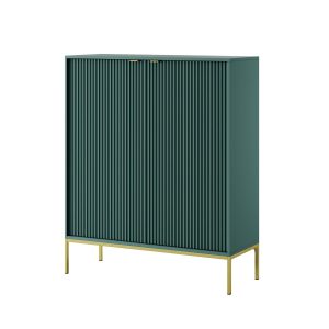Komoda dwudrzwiowa Zielona Nova K104 Złote uchwyty nogi 318292 Komoda dwudrzwiowa Zielona Nova K104 Złote uchwyty nogi 318292