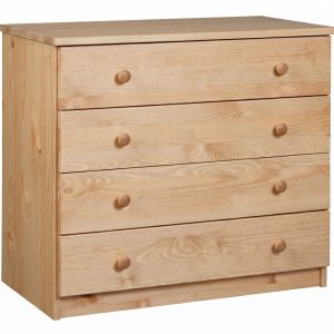 Komoda EKO I drewniana 4 szuflady, kolor dębowy 669933 Komoda EKO I drewniana 4 szuflady, kolor dębowy 669933
