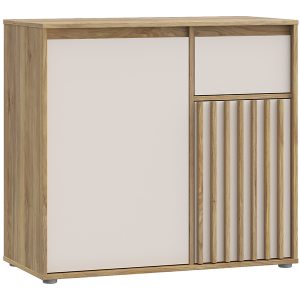 Komoda Eliston 89 cm z 2 drzwiami i szufladą dąb mauvella/sand 519727