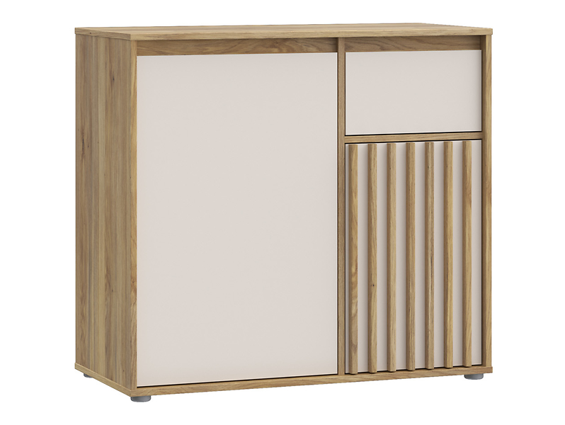 Komoda Eliston 89 cm z 2 drzwiami i szufladą dąb mauvella/sand 519727