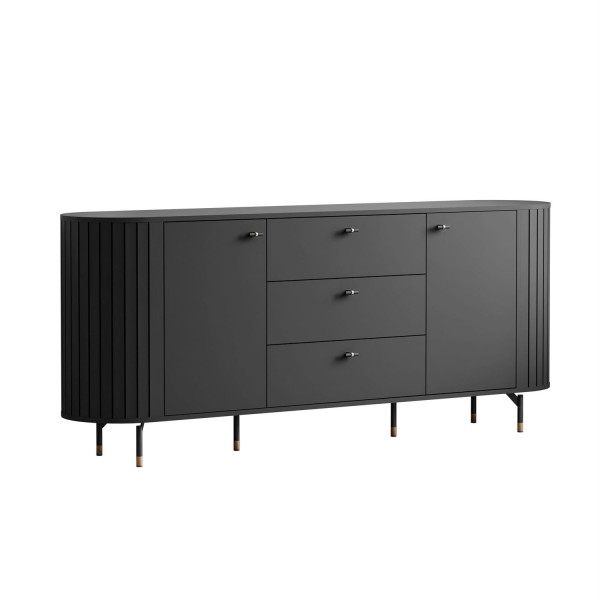 Komoda ELODIE 190 cm 2D3S, czarny 858865
