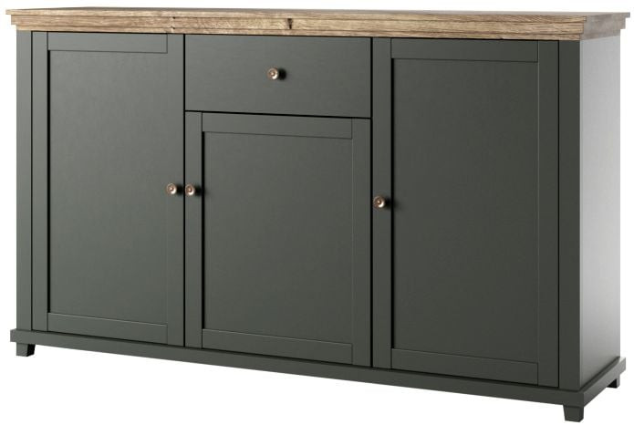 Komoda EVORA 3D1S 160 zielona mat/dąb lefkas 185844