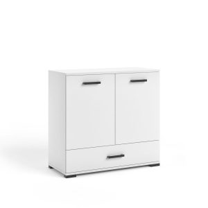 Komoda FELIX 1 biała 90 cm nowoczesna z szufladą i drzwiami 902692