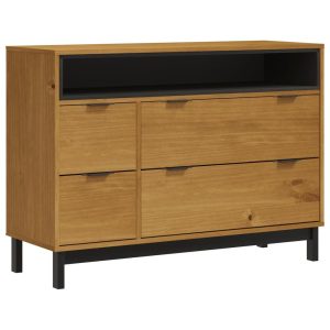 Komoda FLAM, 110x40x80 cm, lite drewno sosnowe 374830