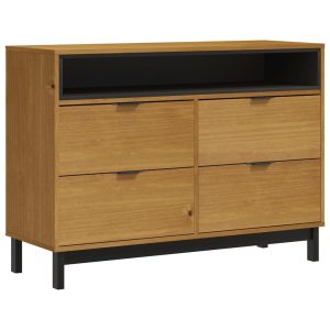 Komoda FLAM, 110x40x80 cm, lite drewno sosnowe 374828
