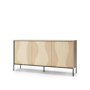 Komoda FLOW 167cm trzydrzwiowa z oświetleniem LED Dąb Vincenza Bielona 903324