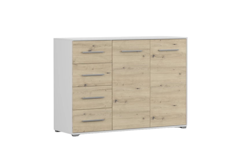 Komoda Frida 01 2D4S Biały/Dąb Artisan 823915